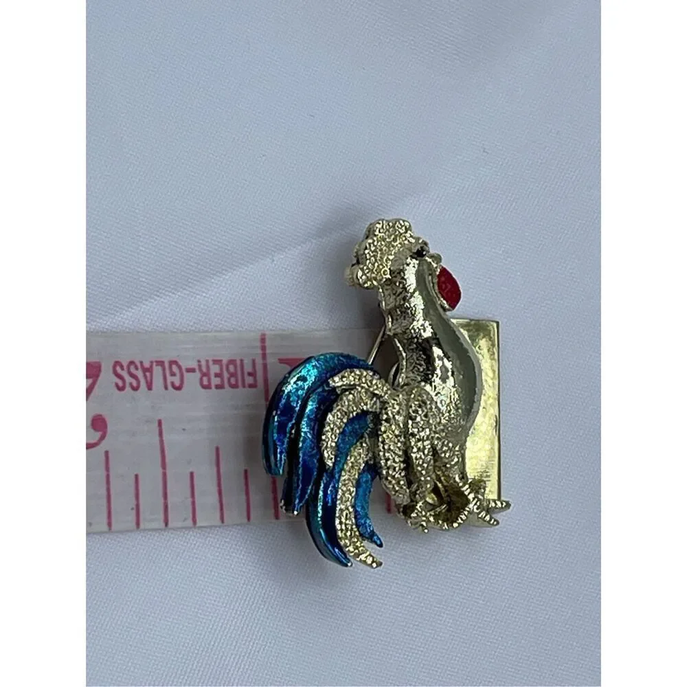 Vintage Gerry’s colorful rooster brooch